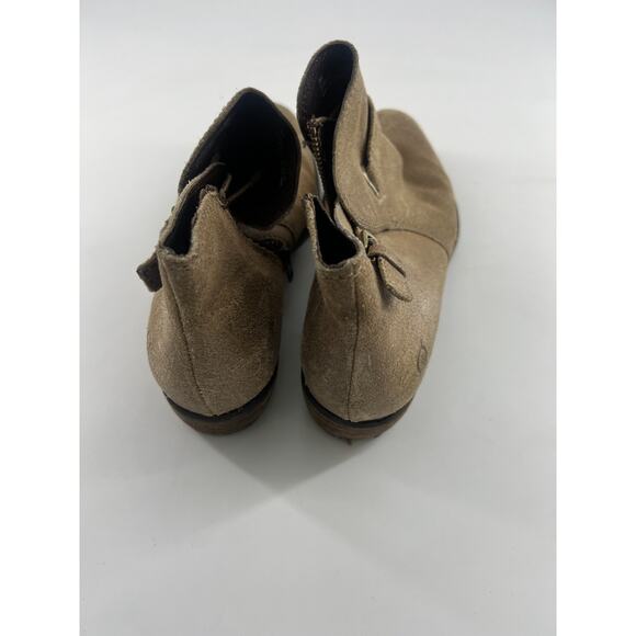 Born Sylvia Ankle Boots Womens Size 8 M Tan Leather Side Zip Boho Indie Comfort - Picture 6 of 9